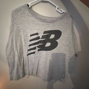 Oversized new balance crop top